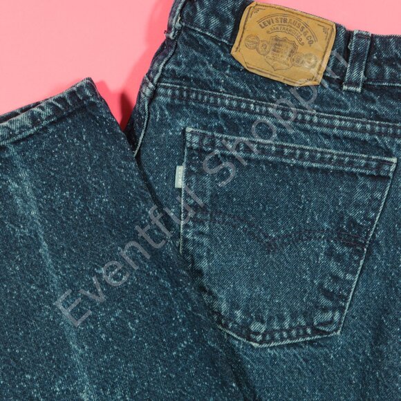 Levi's Other - Vintage Levis SilverTab Jeans Mens 33 Blue 550 Straight Nebula Wash 90s USA